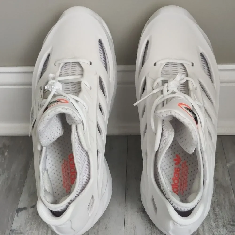NWT Adidas White Climacool Breathable Sneakers with  Tongue Patch